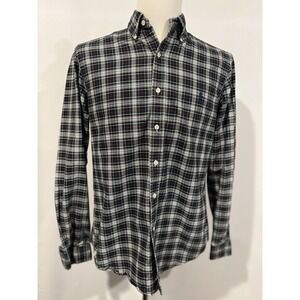 Ralph Lauren Men's Plaid Button Up Shirt Size Medium Navy Blue Red‎ Green White